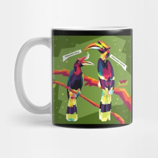 rangkong bird pop art Mug